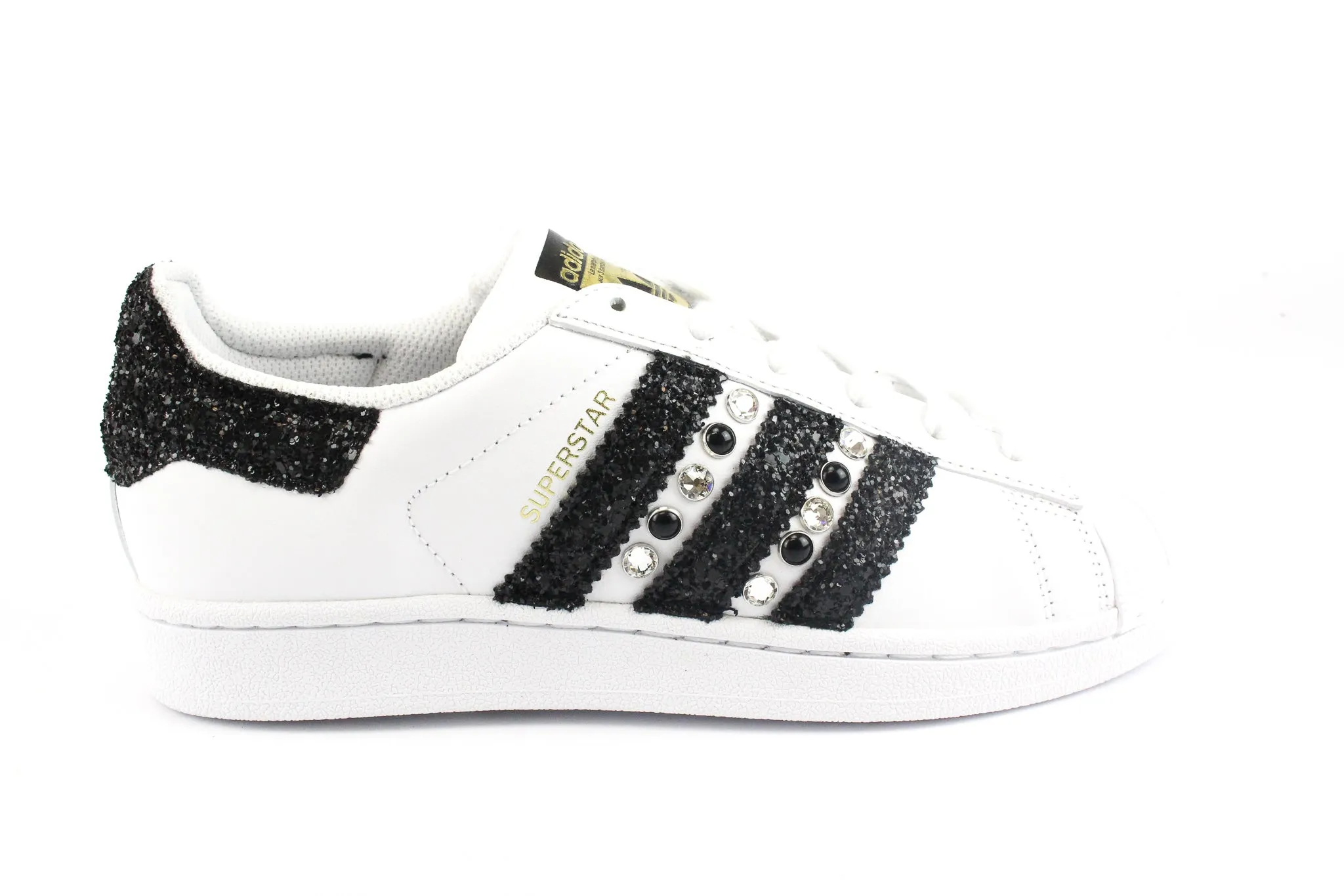 Adidas Superstar Black Glitter & Strass