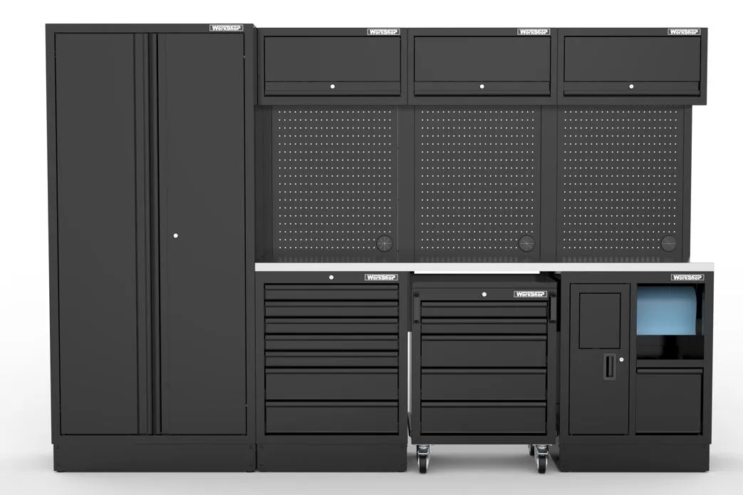 Arredo Officina Workshopitaly MPS 04 inox 3mt. Total Black