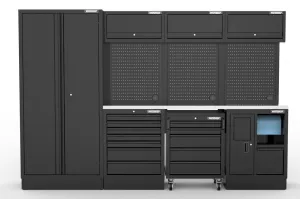 Arredo Officina Workshopitaly MPS 04 inox 3mt. Total Black