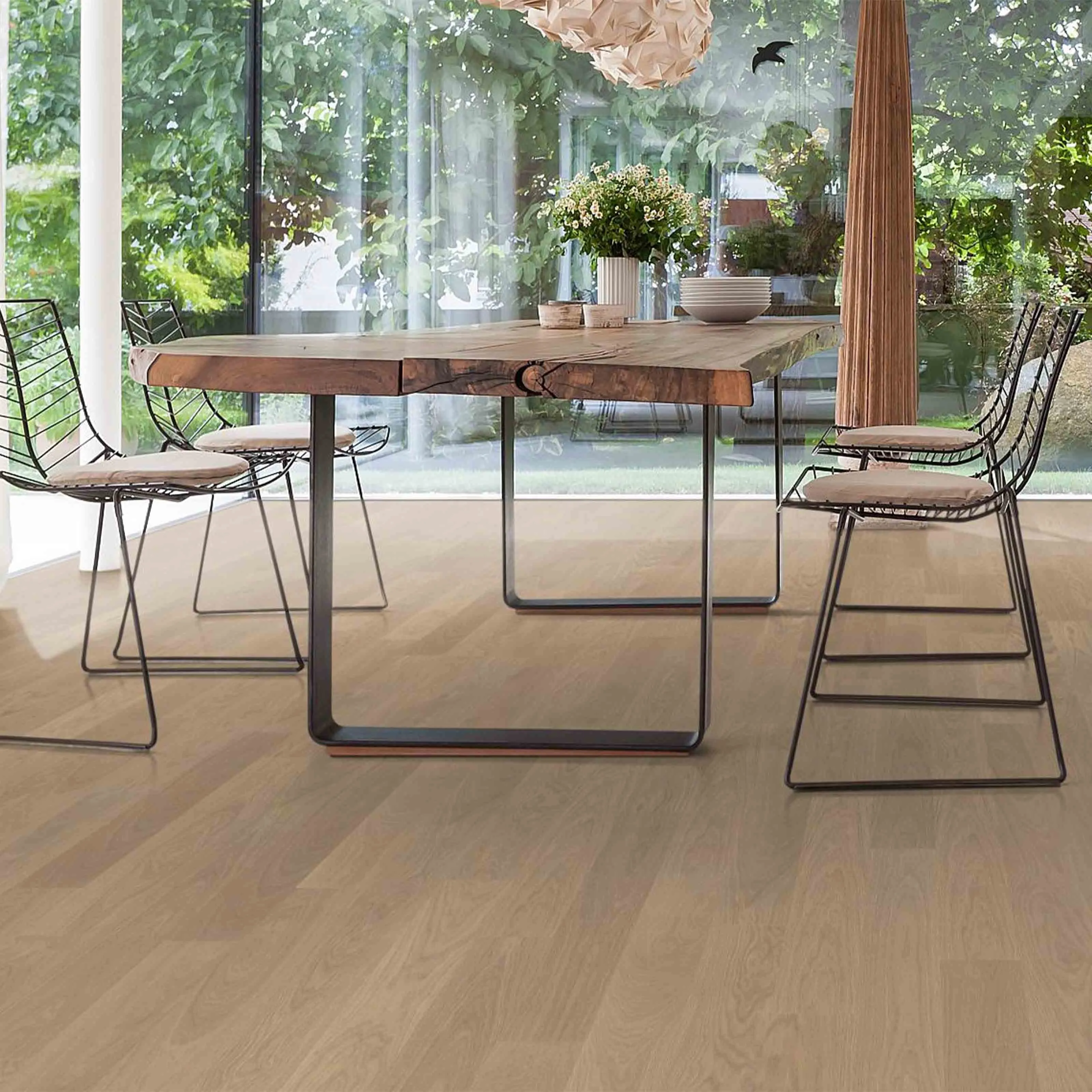 Bancali da 56MQ di listone/Spina larga SENZA NODI rovere GRIGIO SABBIA 10x120x1000 Haro Vernice Satinata o Naturale