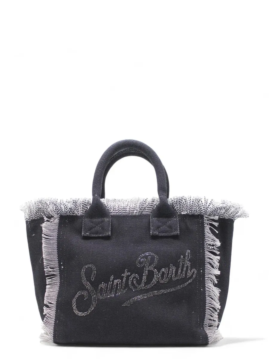 Borsa Colette in Tela di Cotone Denim Nero