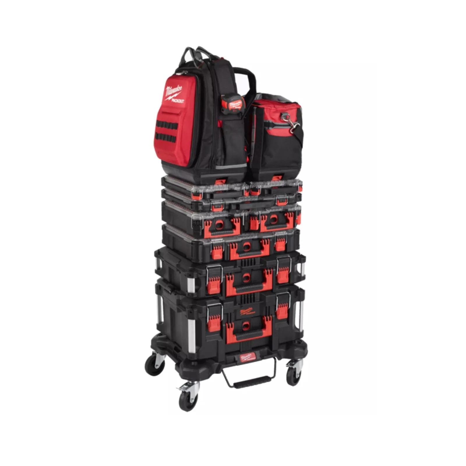 Carrello piatto portautensili e cassette a 4 ruote MILWAUKEE PACKOUT