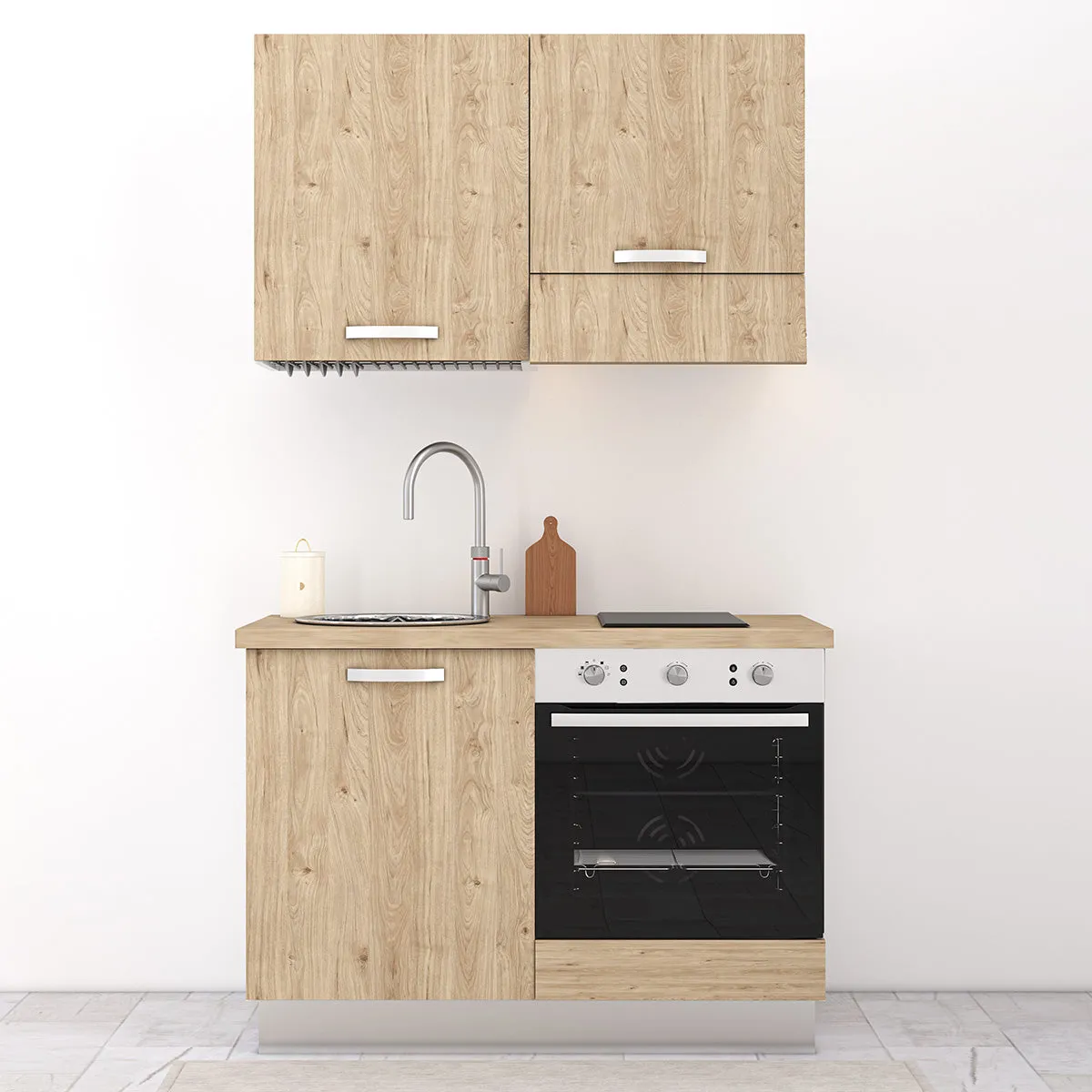 Cucina completa 120cm Eclisse, perfetta per arredare un appartamento, B&B o un Hotel