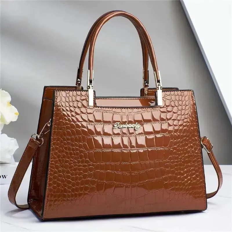 Elisabetta - Borsa in Crocodile Lucido