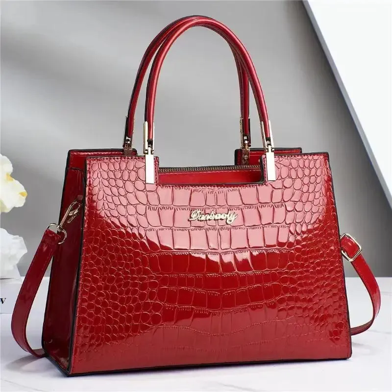 Elisabetta - Borsa in Crocodile Lucido