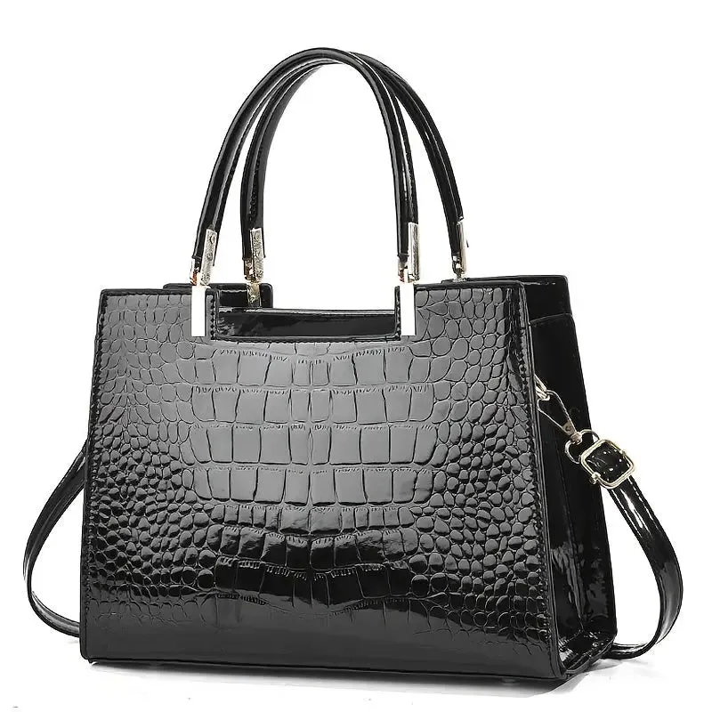 Elisabetta - Borsa in Crocodile Lucido