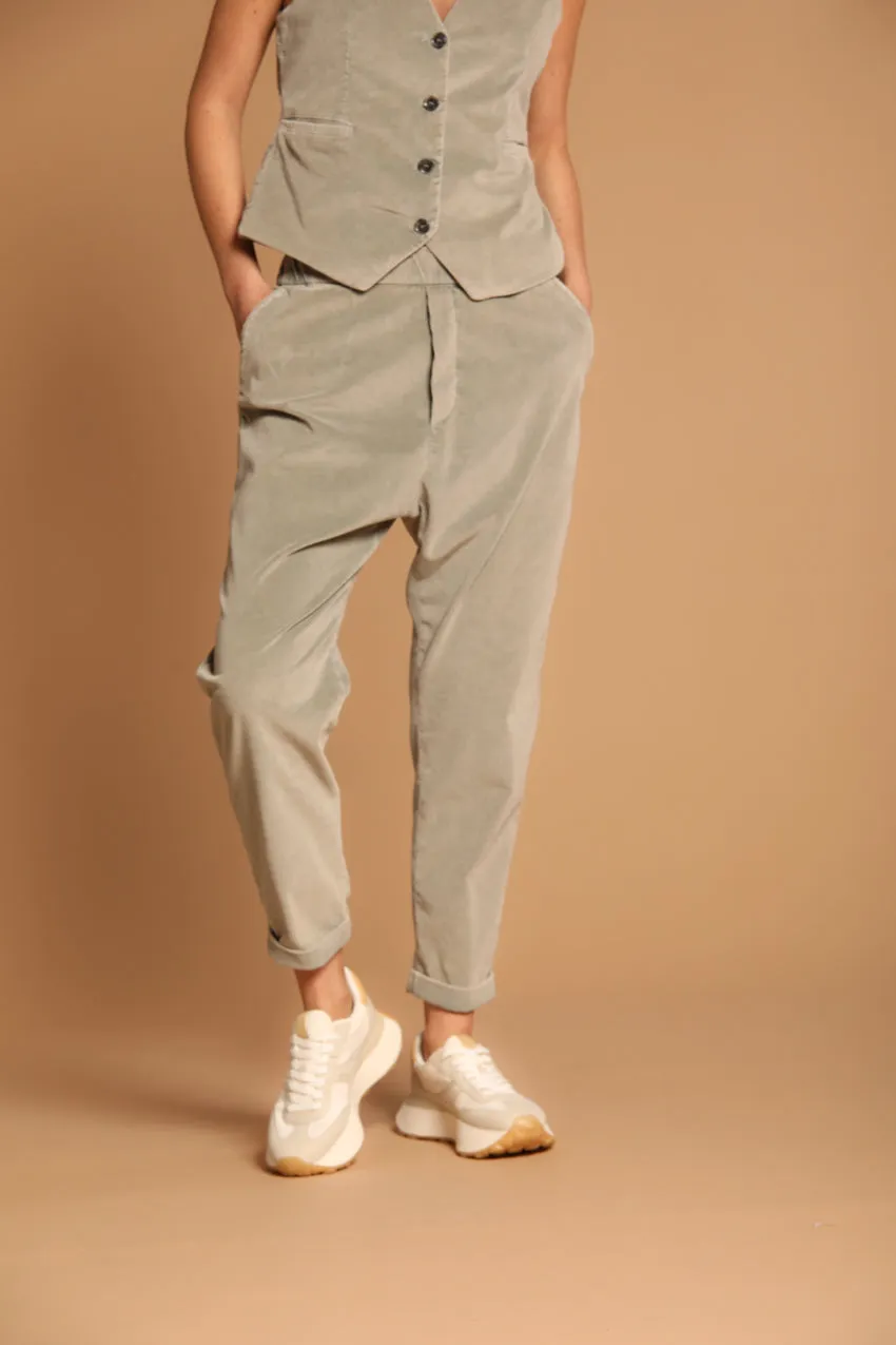 Malibu Jogger City pantaloni chino donna in velluto a coste relaxed fit