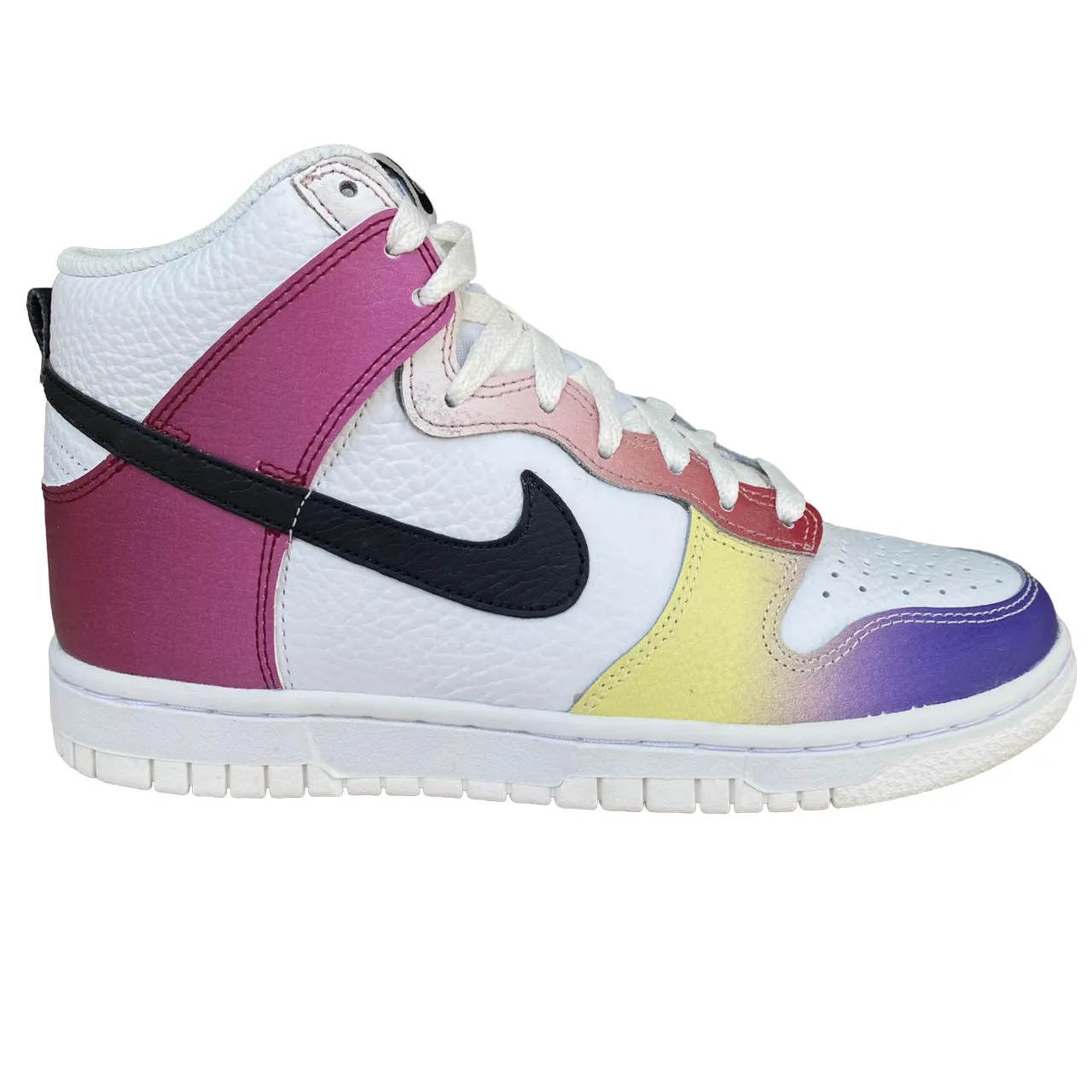 Nike Dunk Hi Retro FD0802-100 white-black women's high-top sneakers shoe