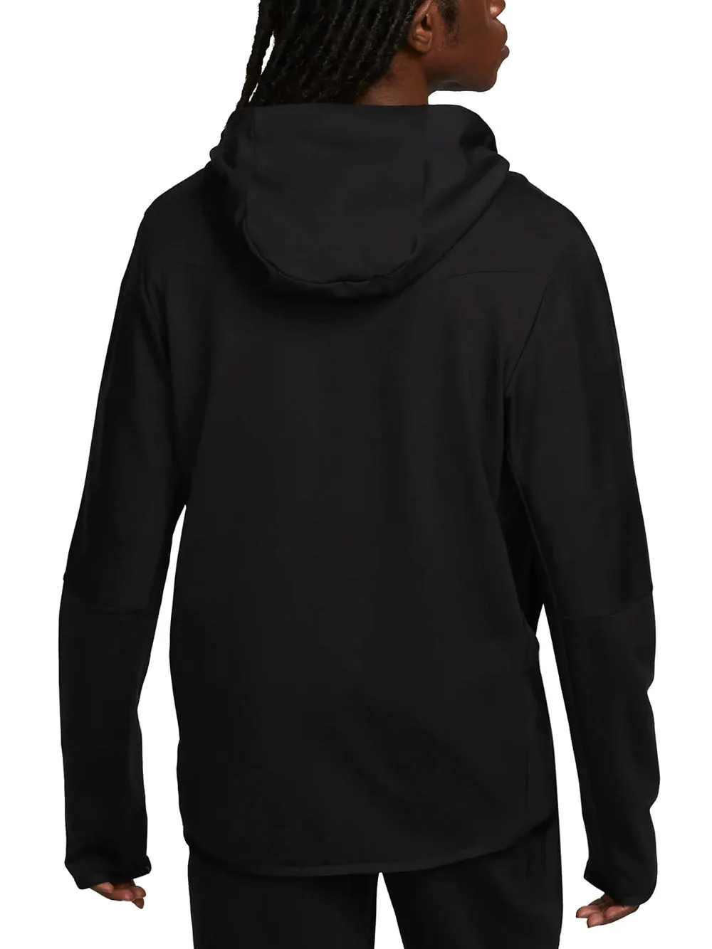 Nike Men's Full Zip Hoodie Tech Fleece Lightweight Black - Black