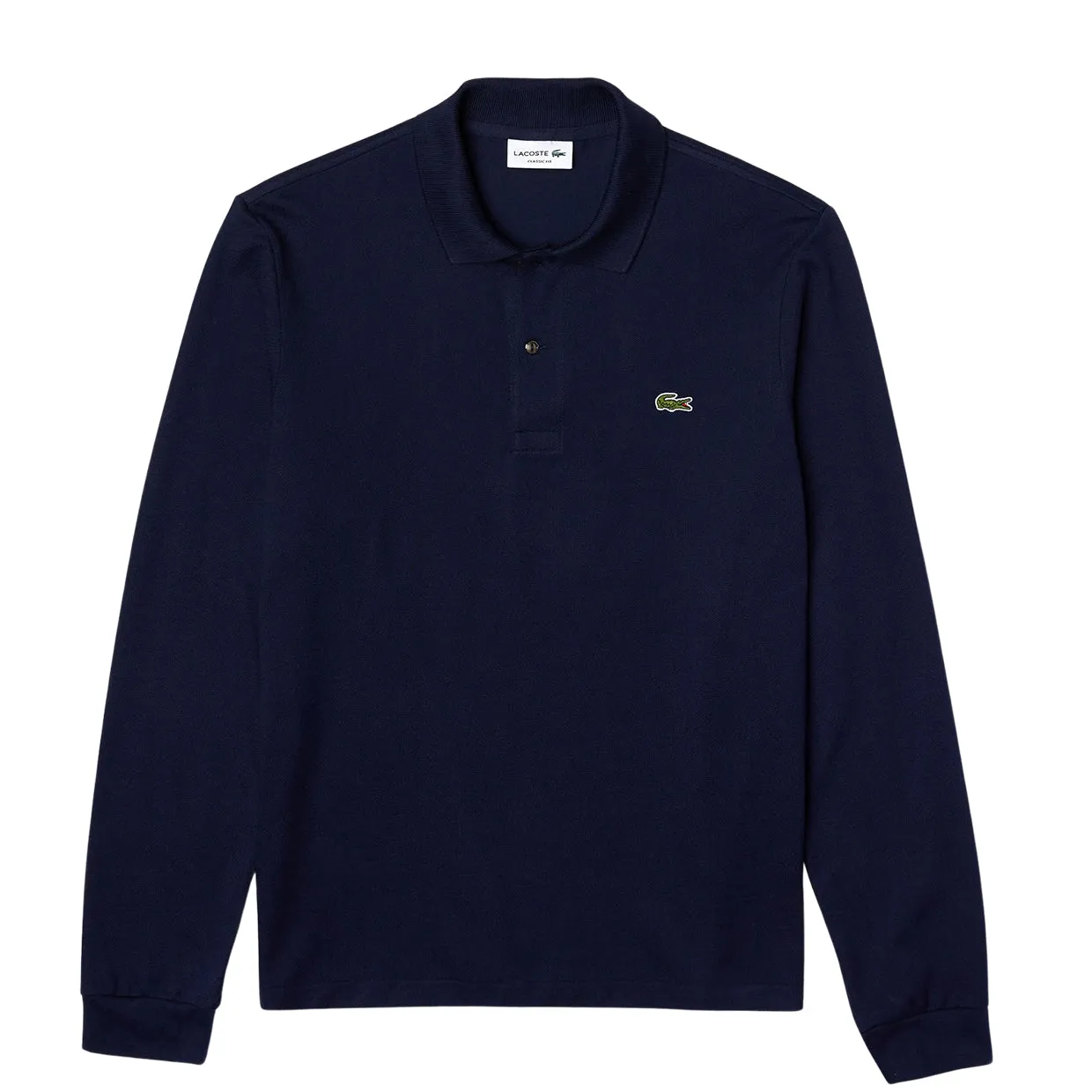 Polo Lacoste Classic Fit Maniche Lunghe Blu