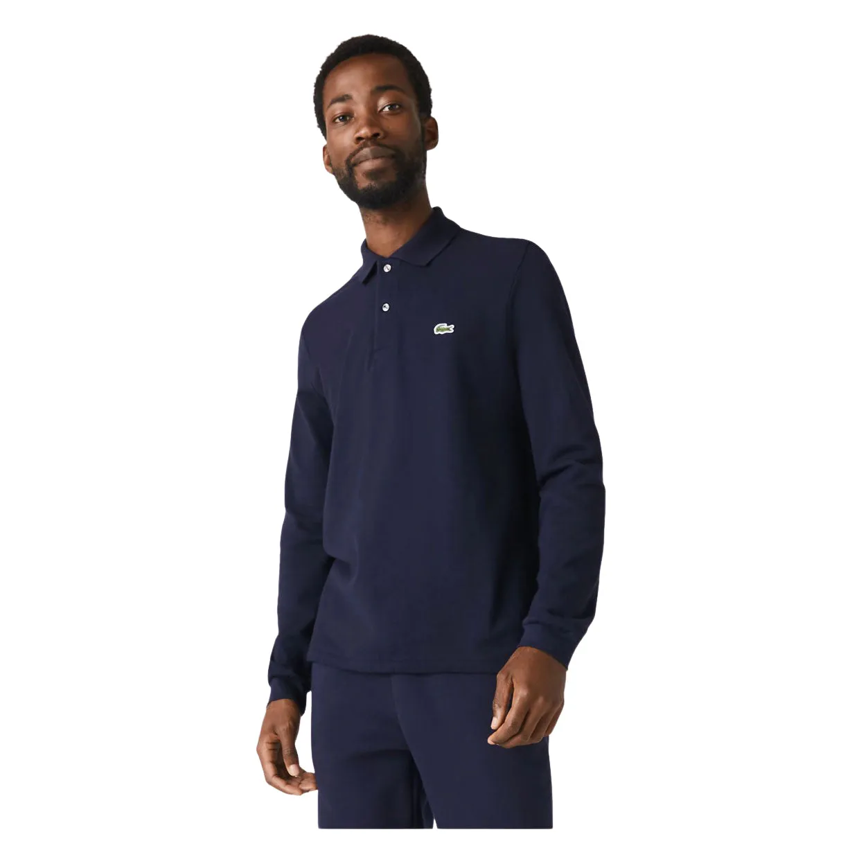 Polo Lacoste Classic Fit Maniche Lunghe Blu