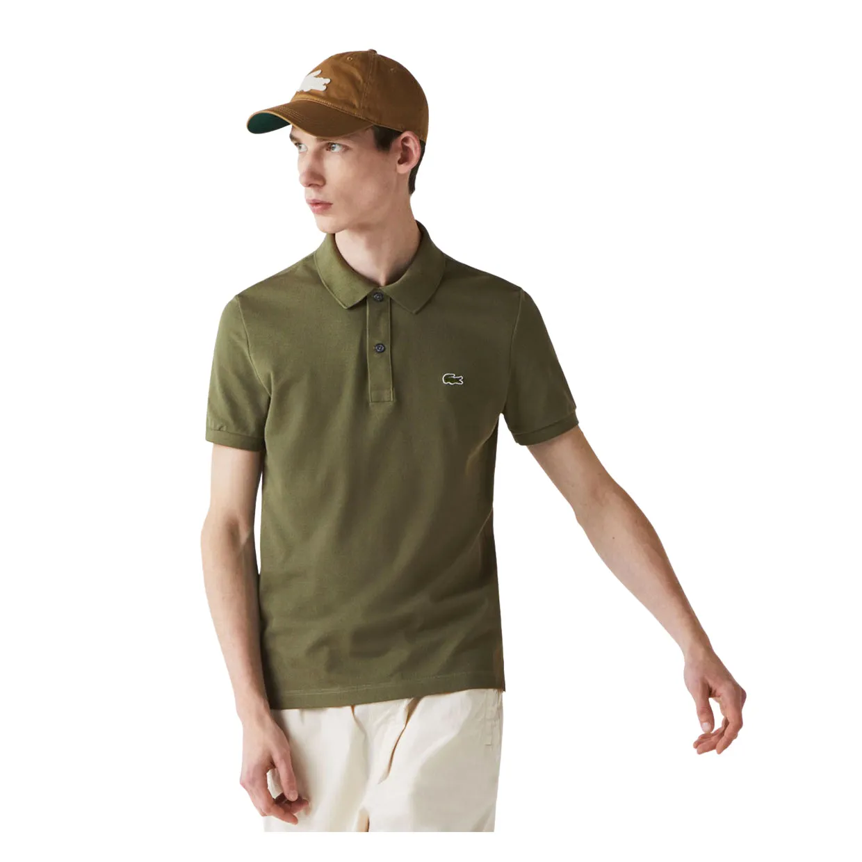 Polo Lacoste Slim Fit Verde Cachi