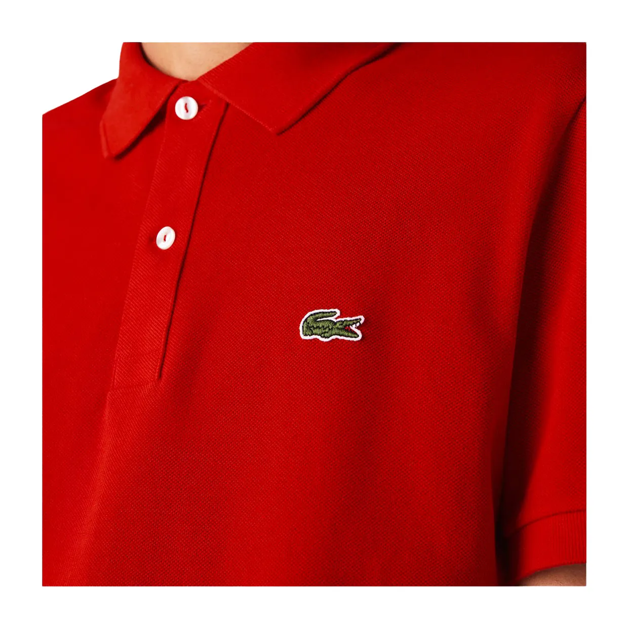 Polo Uomo Lacoste Slim Fit Rosso