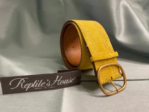 REPTILE'S HOUSE  CINTURONE SUEDE GIALLO