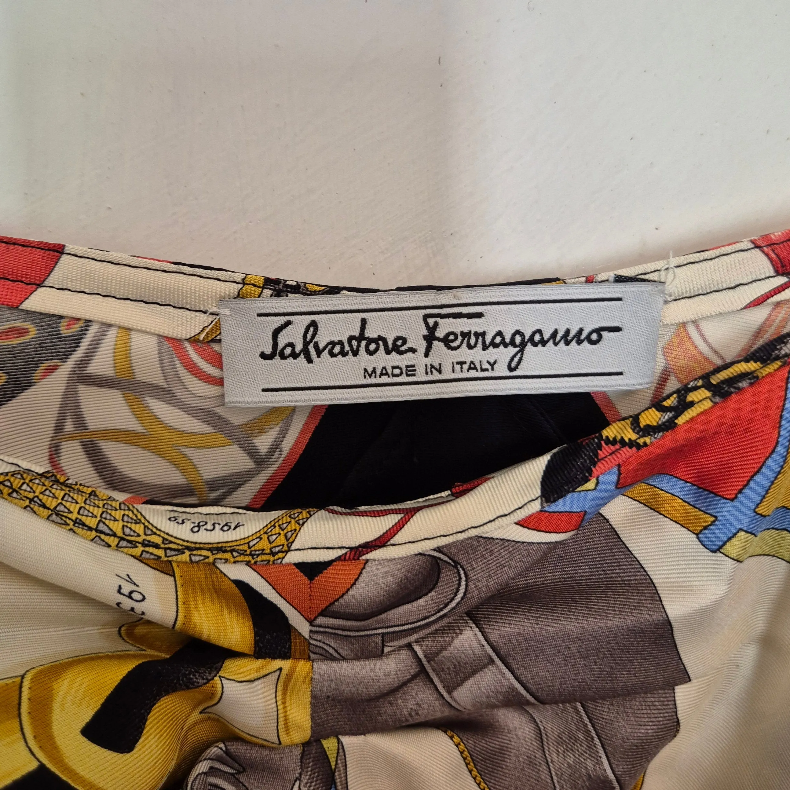 Salvatore Ferragamo | Abito lungo shoes print