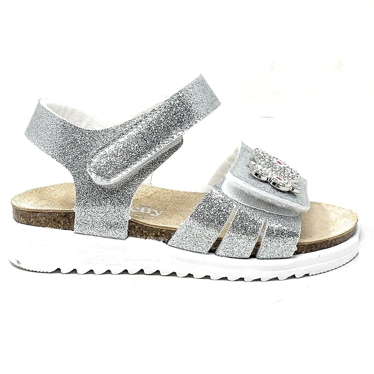 Scarpe da bambina LELLI KELLY - art .1502 FARFALLA - sandali  glitter argento  casual