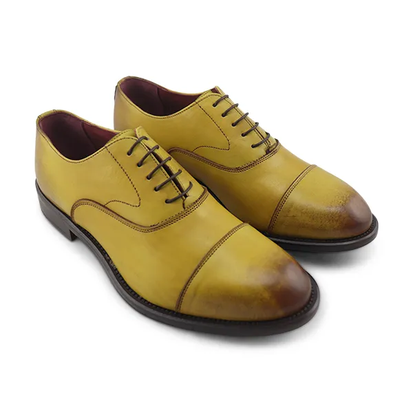 Scarpe Francesine in pelle di vitello lemon