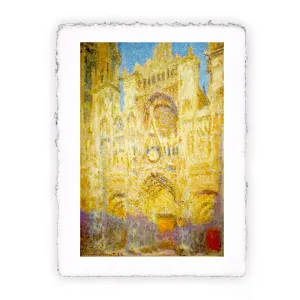 Stampa di Claude Monet - La Cattedrale di Rouen. Il portale e la torre Saint Romain. Effetto del sole a fine giornata. Armonia in oro e blu - 1892