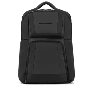 Zaino Uomo PIQUADRO con porta Pc 15,6 in Tessuto e Pelle colore Nero - CA6220W120